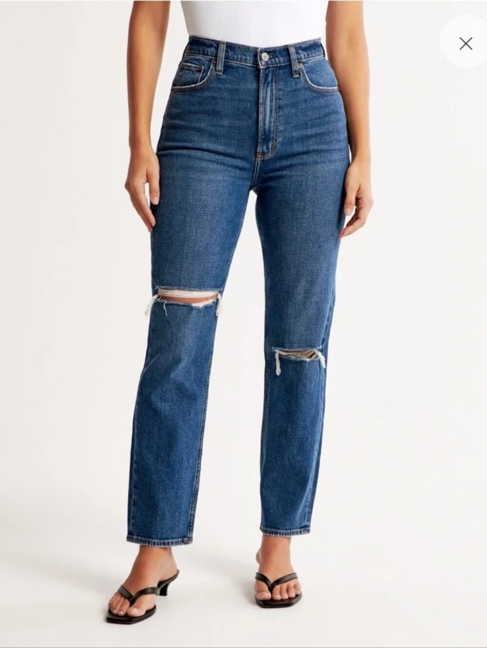 Abercrombie & Fitch The Ankle Straight Ultra High Rise Jean Curve Love Size 26/2